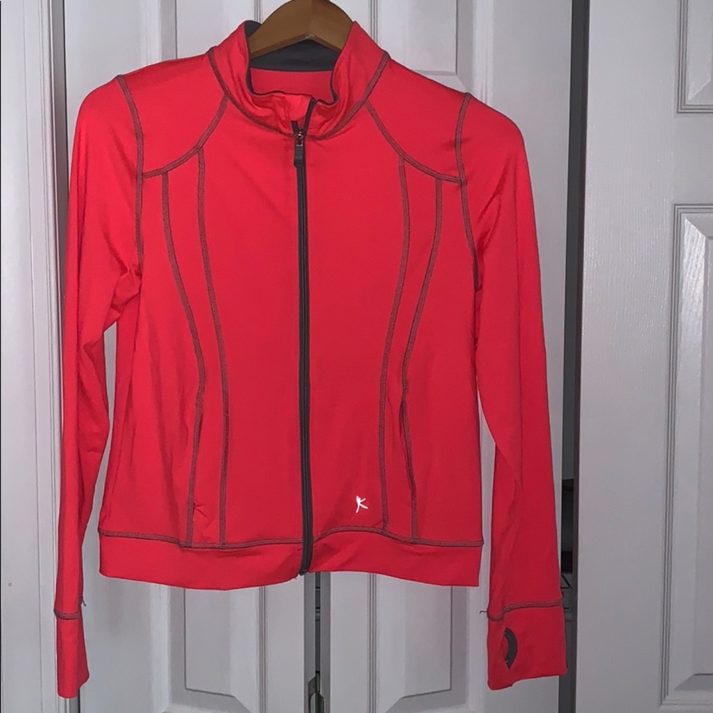 Hot pink workout jacket